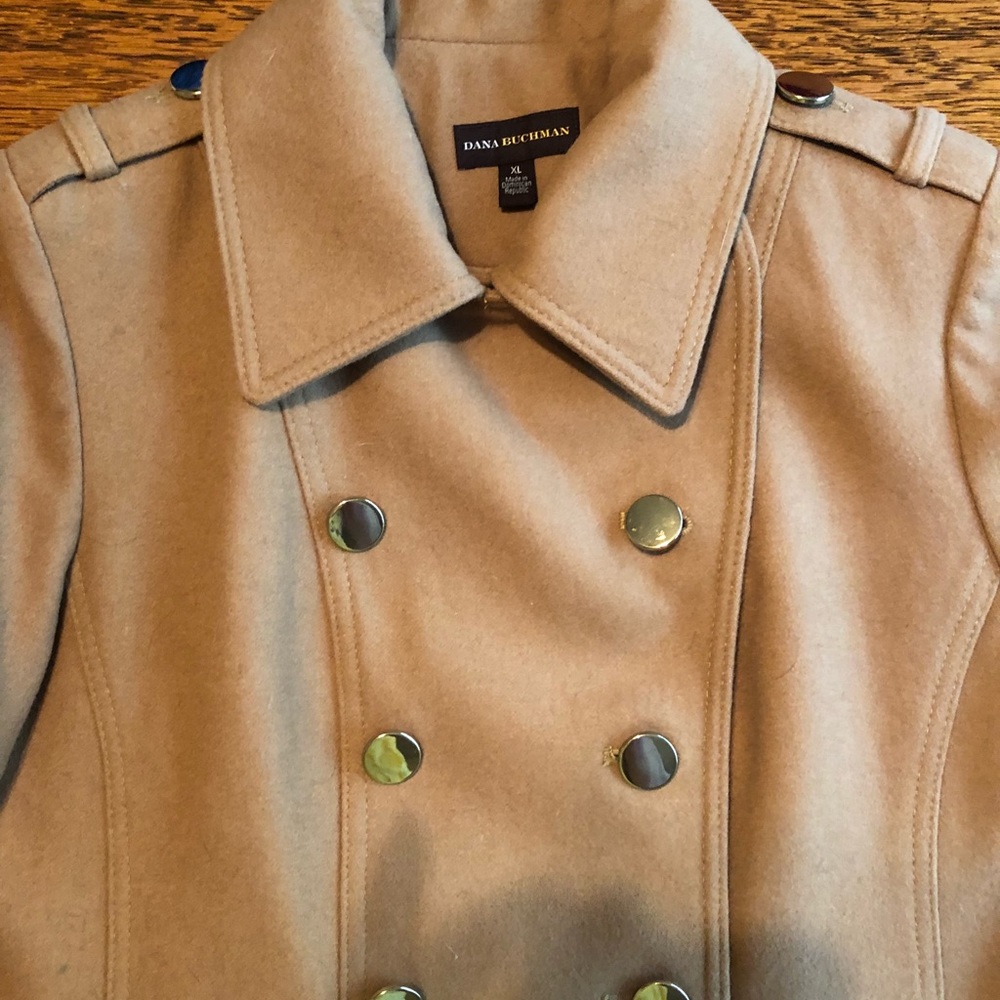 Woolen trench-style winter coat